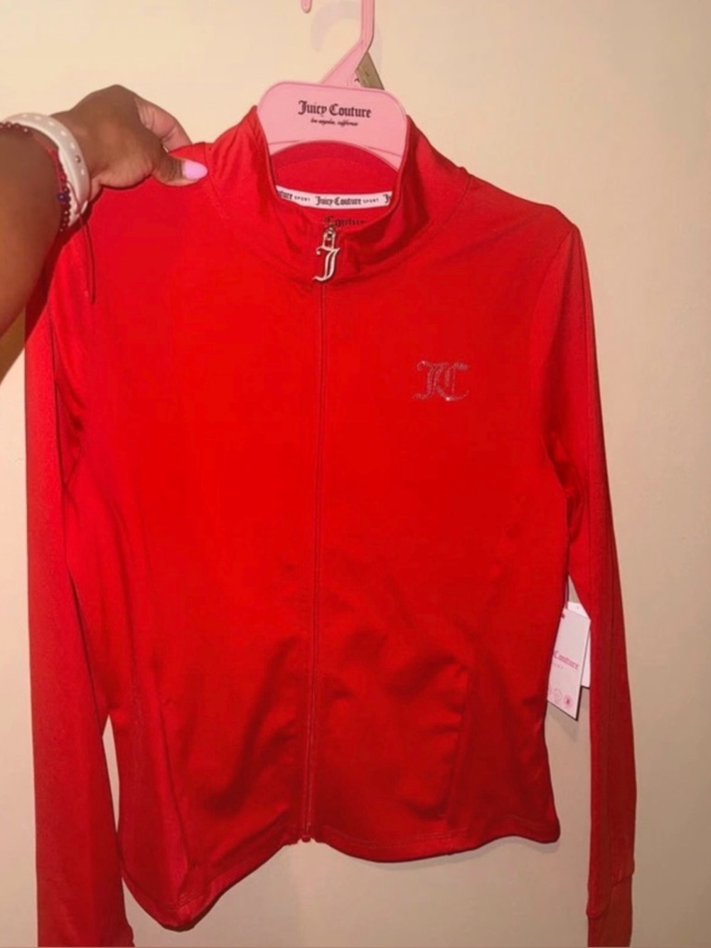 Juicy Couture Sport Viral “BBL” Jacket in Tomato size Large NWT